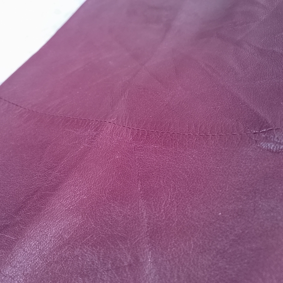 Vintage 90s NANCY HELLER Burgundy Leather Pants - Picture 9 of 14